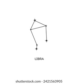 Libra constellation illustration. Libra constellation astrological drawing - Powered by Shutterstock