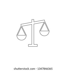 Libra icon. Simple thin line, outline illustration of charts and diagrams icons for UI and UX, website or mobile application