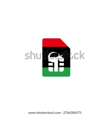 Libya Flag Sim Card In Icon