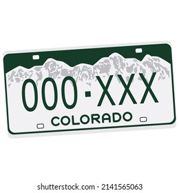 License Plate Design Auto Car Colorado Stock Illustration 2141565063 ...