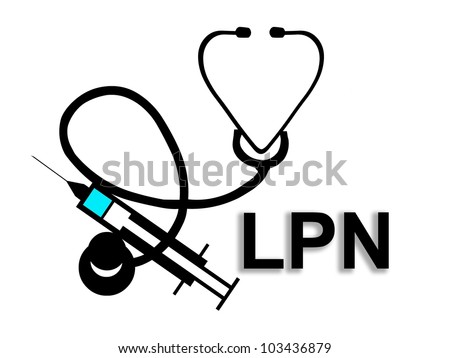 Licensed Practical Nurse LPN - illustration / icon isolated on white background