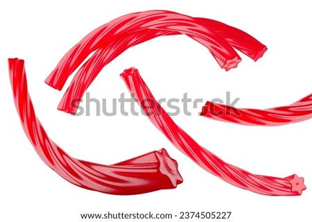 licorice jelly candy stick. Isolated on white background. Clipping path. 3d illustration. Imagine de stoc © 