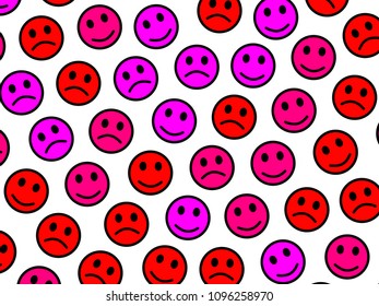 All Sad Face Reactions Around Yellow Stock Vector (Royalty Free) 2084706862