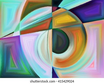 Life of forms series. Abstract design made of abstract forms and shape on the subject of art, painting, design and education