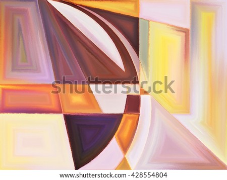 Life of forms series. Design composed of abstract forms and shape as a metaphor on the subject of art, painting, design and education