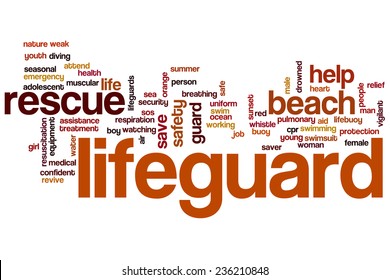 Life Guard Word Cloud Concept