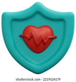 Life Insurance 3d Render Icon Illustration For Website, Application, Printing, Document, Poster Design, Etc.