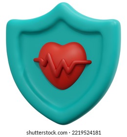 Life Insurance 3d Render Icon Illustration For Website, Application, Printing, Document, Poster Design, Etc.