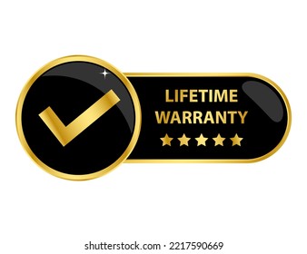 Lifetime Warranty Check Mark 5 Star