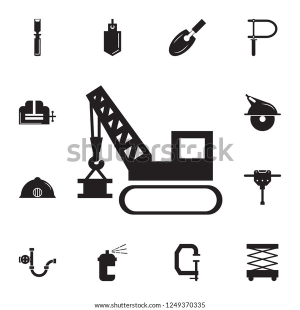 Lifting\
crane. Tower and harbor lifters icon. Set of construction tools\
icons. Web Icons Premium quality graphic design. Signs, outline\
symbols collection, simple icons for\
websites