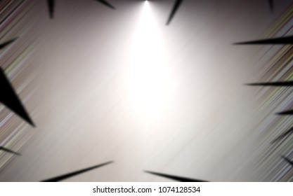 Light abstract background with black triangular stripes around the edges