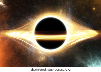 Light Around Black Hole Space Planet Stock Illustration 1080627272 ...