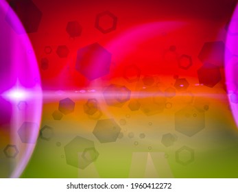 light beam set, explosion of light, with a beam of light that divides the horizon in two