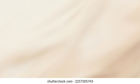 Light beige grainy gradient background, vanilla toned blurry cosmetics background, silk drapery backdrop