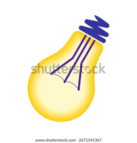 the light blub icon with a transparent background Symbolizes a brilliant new idea