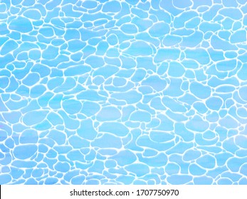 Light Blue Background Swaying Water Surface Stock Illustration ...