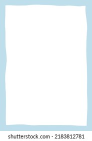 Light Blue Border Frame Template A4