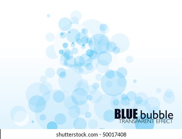 light blue bubble background with transparent effect and copyspace
