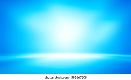 Light blue empty room studio gradient used for background and display your product