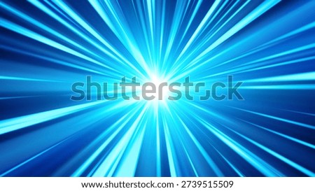 Light blue light focus line effect background