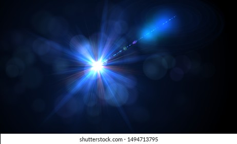 Light Blue Glow Lense Flare