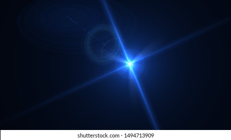 Light Blue Glow Lense Flare