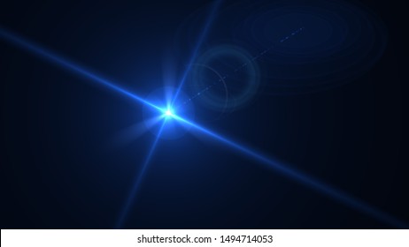 Light Blue Glow Lense Flare