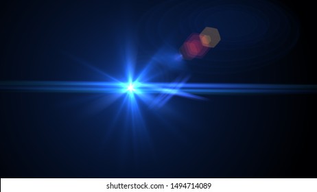 Light Blue Glow Lense Flare