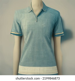 Light Blue Polo T Shirt Fabric Texture