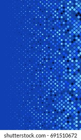 Light BLUE red banner with set of circles, dots. Donuts Background. Creative Design Template. Technological halftone illustration.