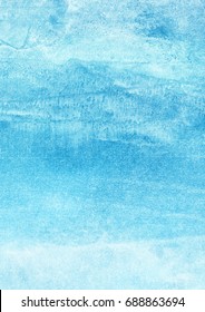 Light blue watercolor background, shades of blue