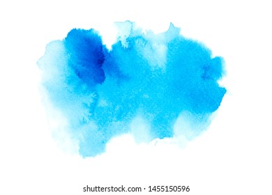 Light Blue Watercolor Painting Background Stock Illustration 1455867560 ...