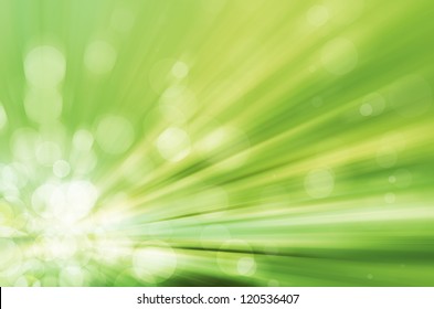 Light Bokeh With Speed Lines Background