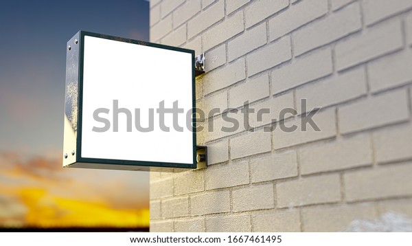 Download Light Box Signboard Light Box Mockup Stock Illustration 1667461495