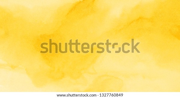 Light Bright Yellow Watercolor Background Aquarelle Stock Illustration