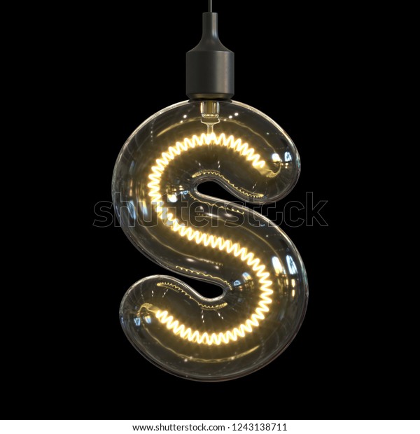 Light Bulb 3d Font 3d Rendering Stock Illustration 1243138711 ...