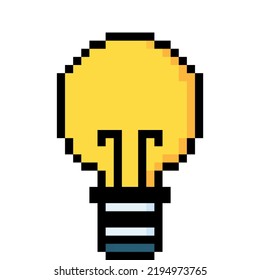 Light Bulb 8bit Pixel Art Stock Illustration 2194973765 | Shutterstock