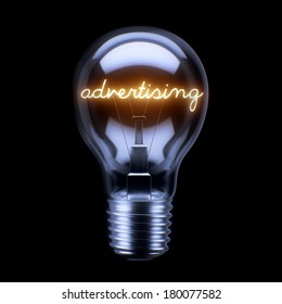 Light Bulb Concept isolated on black background