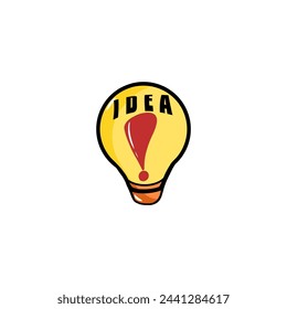 light bulb icon concept idea illustration on white background
