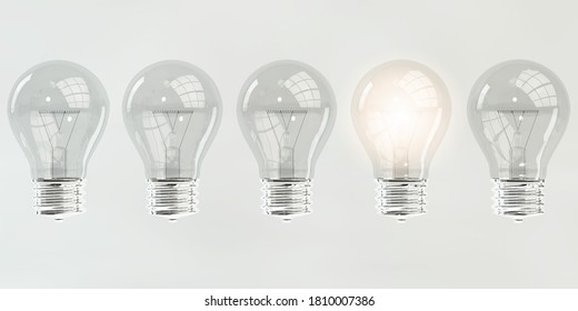 Light Bulb Idea Special Moment Of Inspiration Concept 3d Render