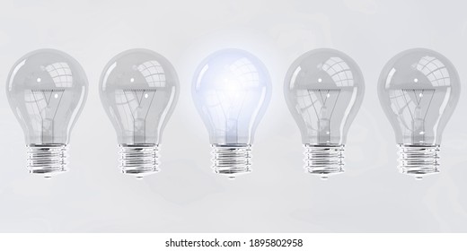 Light Bulb Idea Special Moment of Inspiration Concept 3d Render