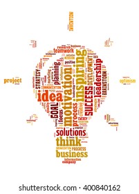 Light Bulb Idea Word Cloud Concept Stock Illustration 400840162 ...