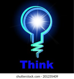 Light Bulb Indicating Think About It And Contemplate Consideration