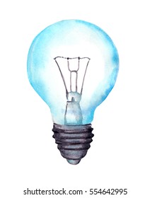 Light Bulb (lightbulb). Watercolor