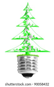 light bulb with a tree
