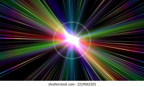 light effect abstract star burst flash laser beam illustration