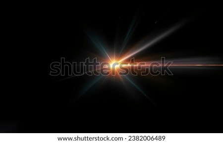 Light effect flare Glowing light explodes Light effect ray shining sun bright flash Special lens flare