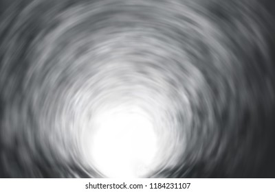 Light in end tunnel  Abstraction background  Radial blur effect 