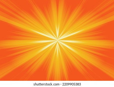 Light Explode Pattern Background, Orange Color, Burst Illustration Template For Product Backdrop, Banner, Poster, Slide Presentation Futurism Theme