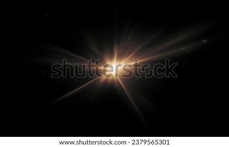 Light flare Glowing light explodes Light effect ray shining sun